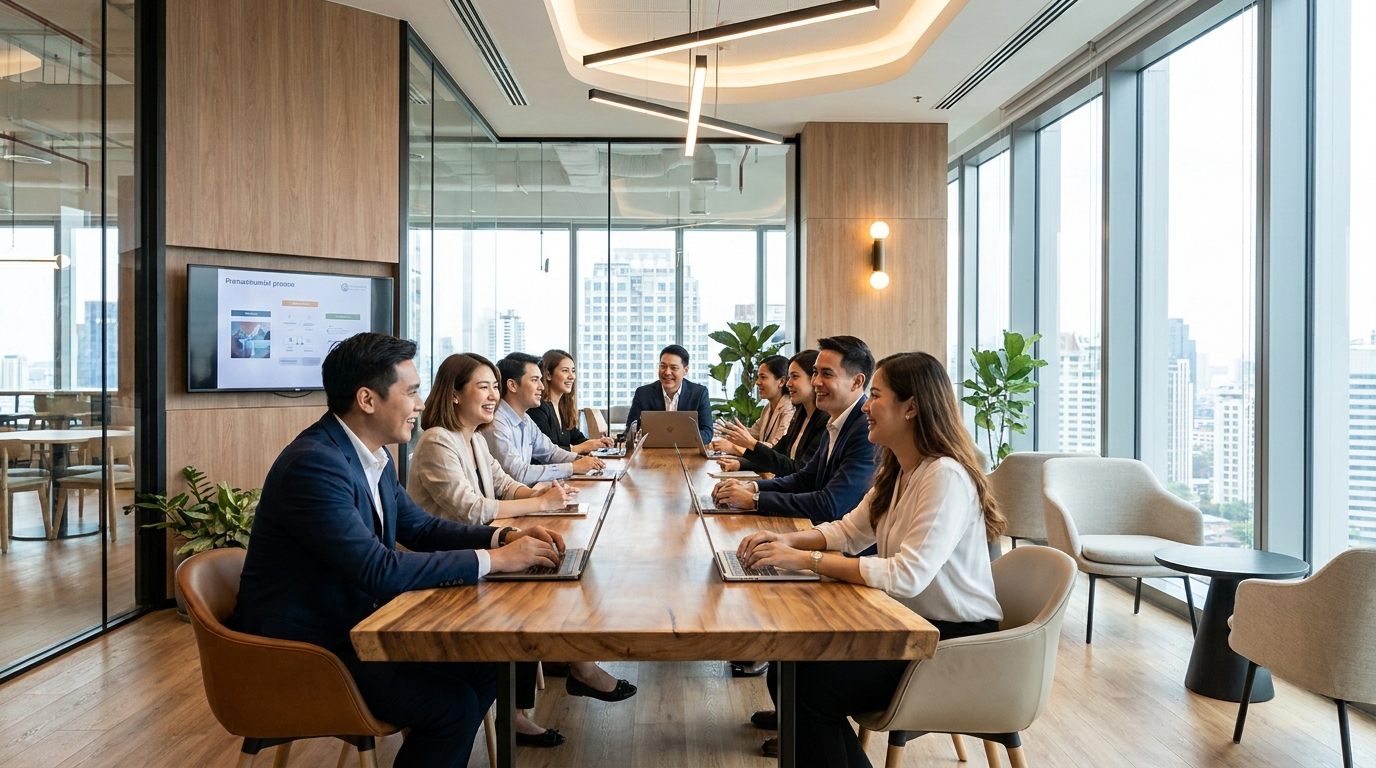 The Smart Watt Save team in a modern office